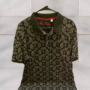 Robert Graham Black Polo with Red Accents L